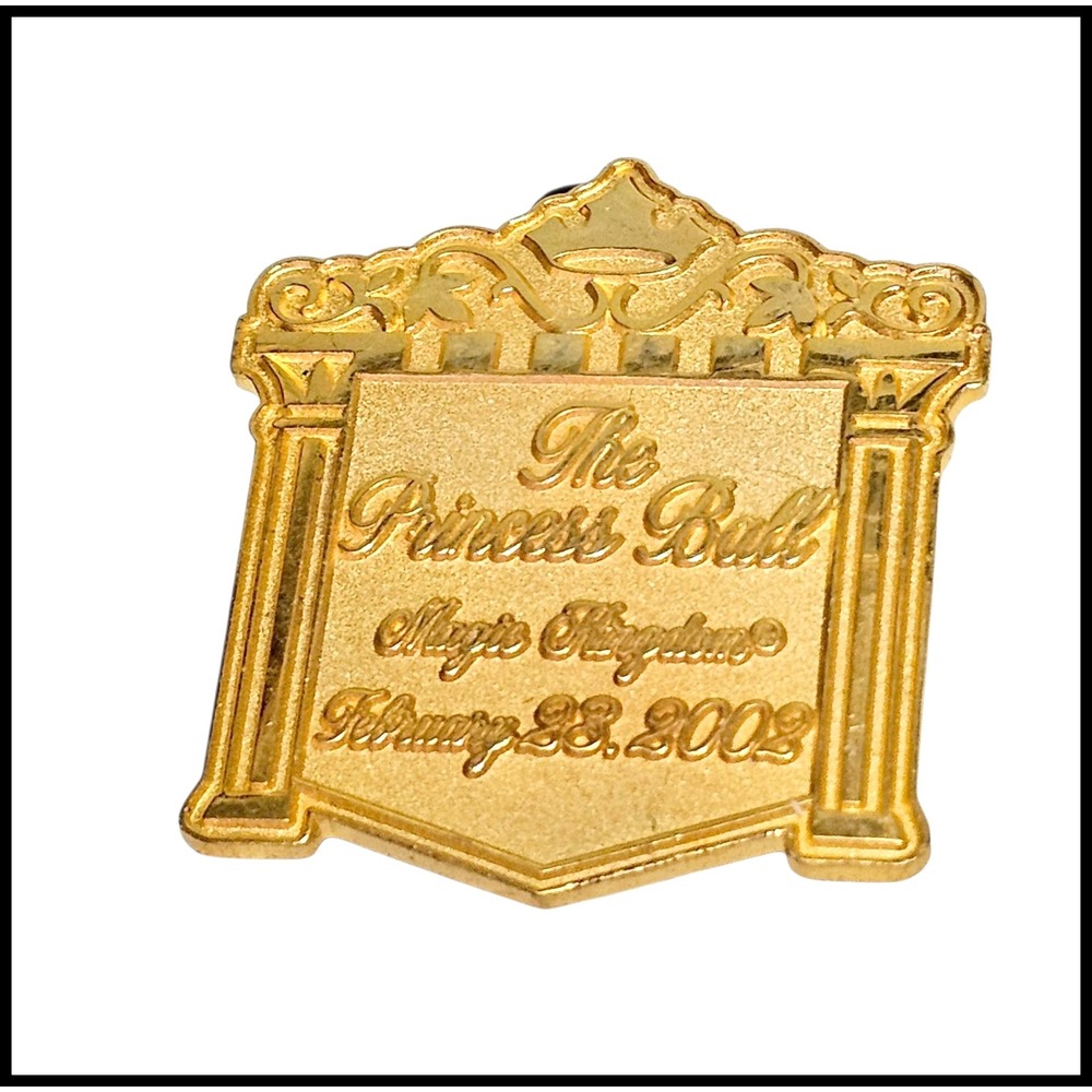 Disney The Princess Ball Magic Kingdom Pin LE 3000 Gold Tone‎ February 28 2002